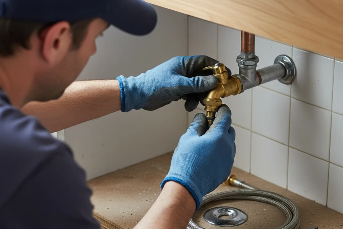 Shutoff valve and fitting work during Emergency Plumbing in Gandeeville